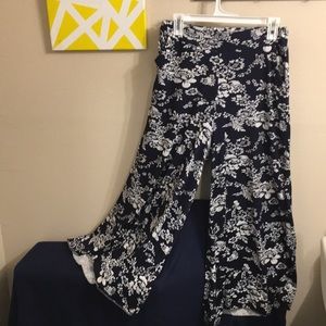 Floral flare pants